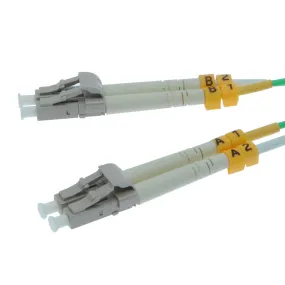 15m LC-LC 10Gb 50/125 OM3 M/M Duplex Fiber Cable Aqua Jacket