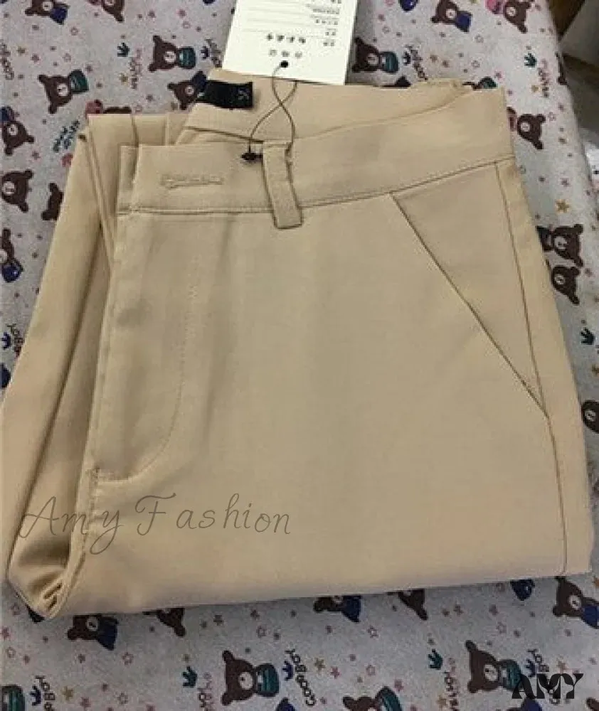 Amy Fashion - Slim Straight All Match Casual Capris Pants