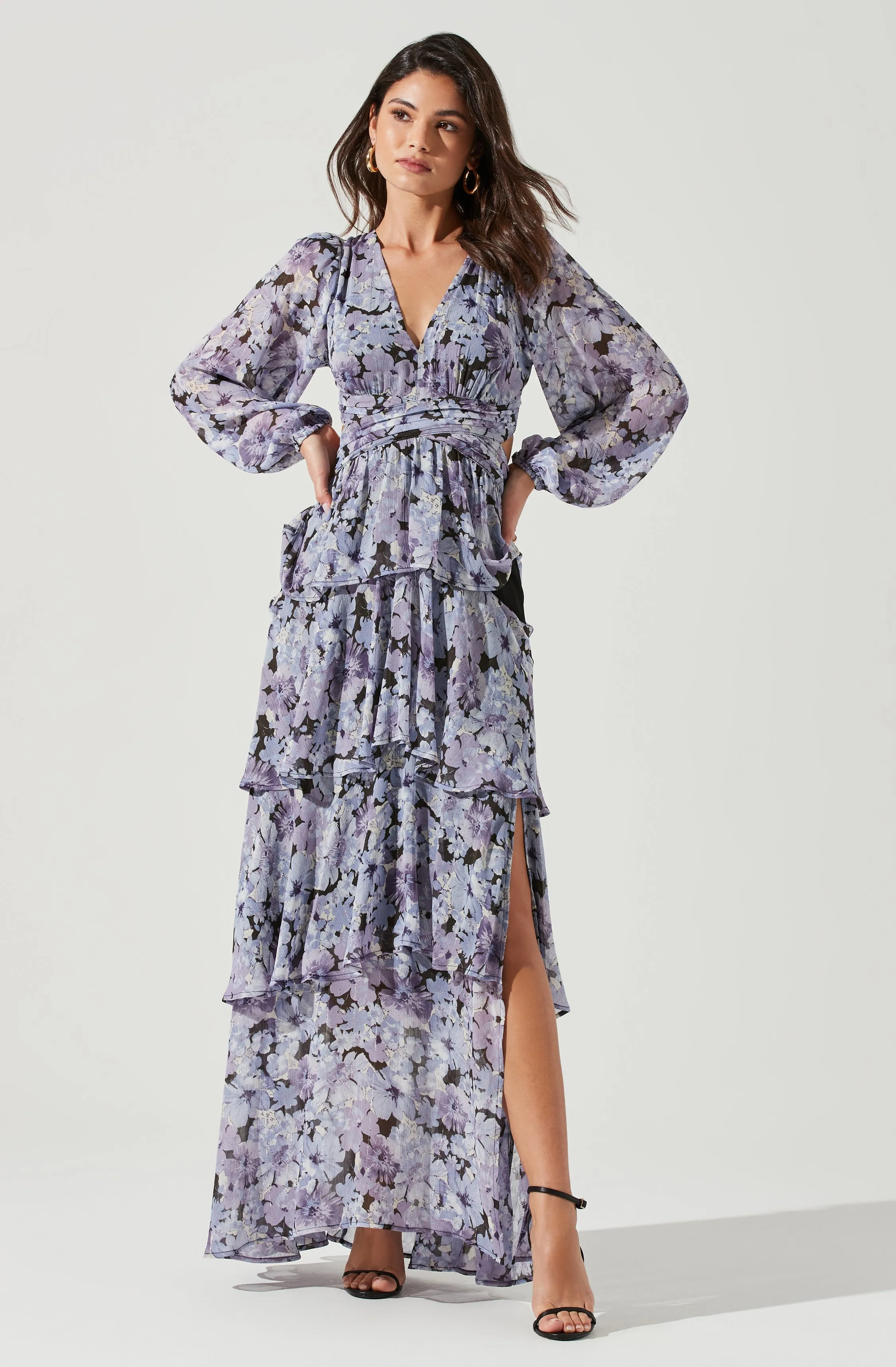 Anora Floral Tiered Maxi Dress