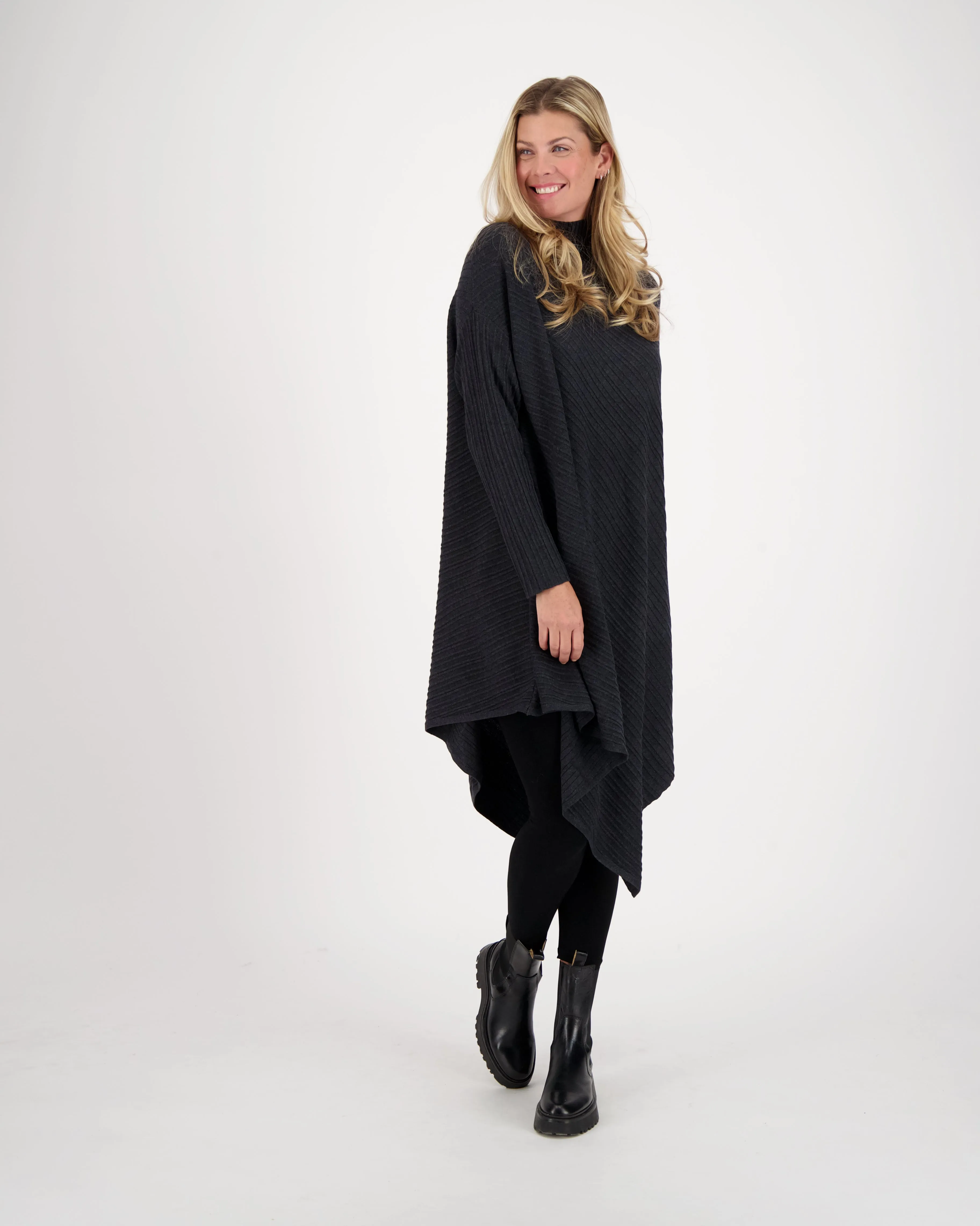 Asymmetrical Knit Sweater Dress