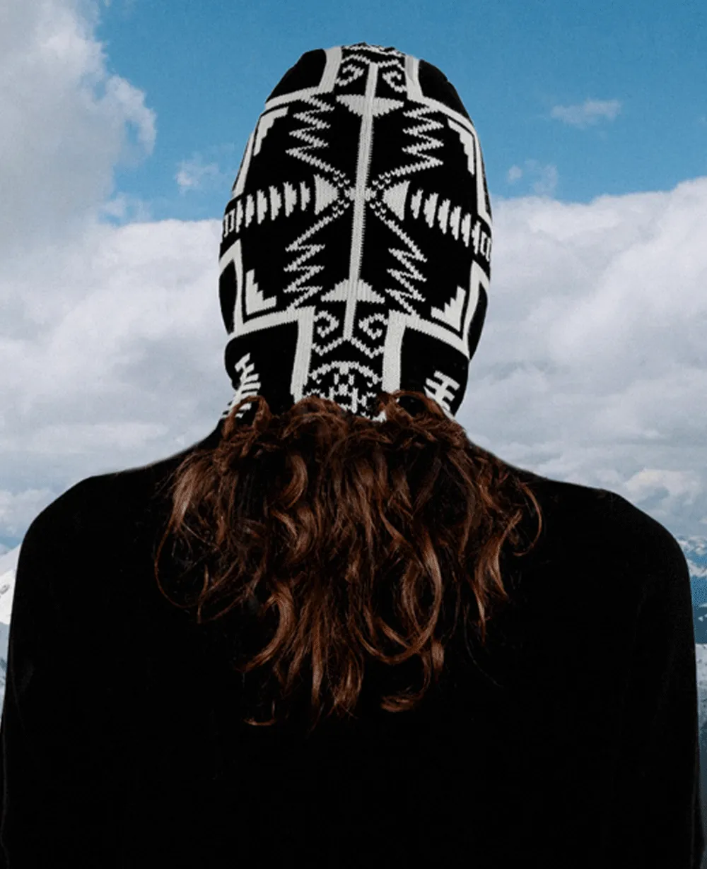 BALACLAVA "ANCESTRAL" BLACK/WHITE