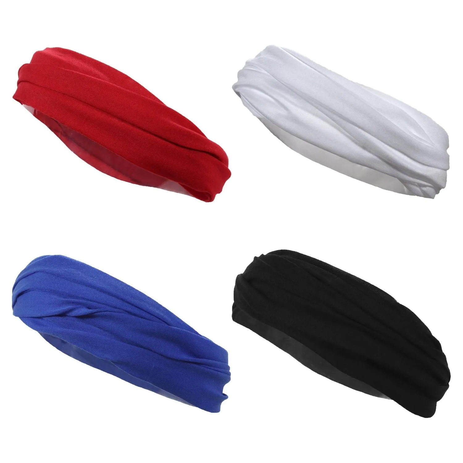 Basic Neck Gaiter Headbands - 4 Pack