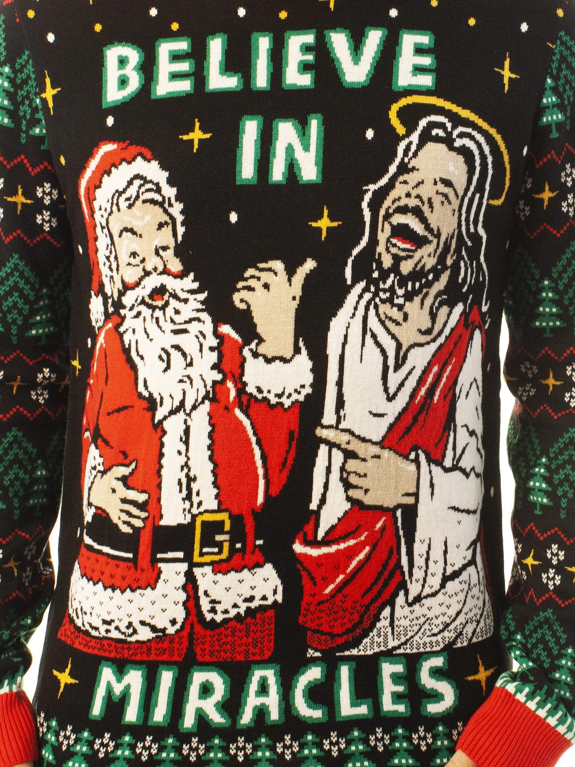 Believe In Miracles | Ugly Christmas Sweater For Men & Women | Unisex Sizing