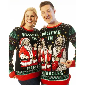 Believe In Miracles | Ugly Christmas Sweater For Men & Women | Unisex Sizing