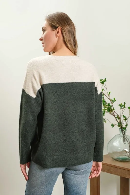 BLU103 - GREEN PULLOVER SWEATER