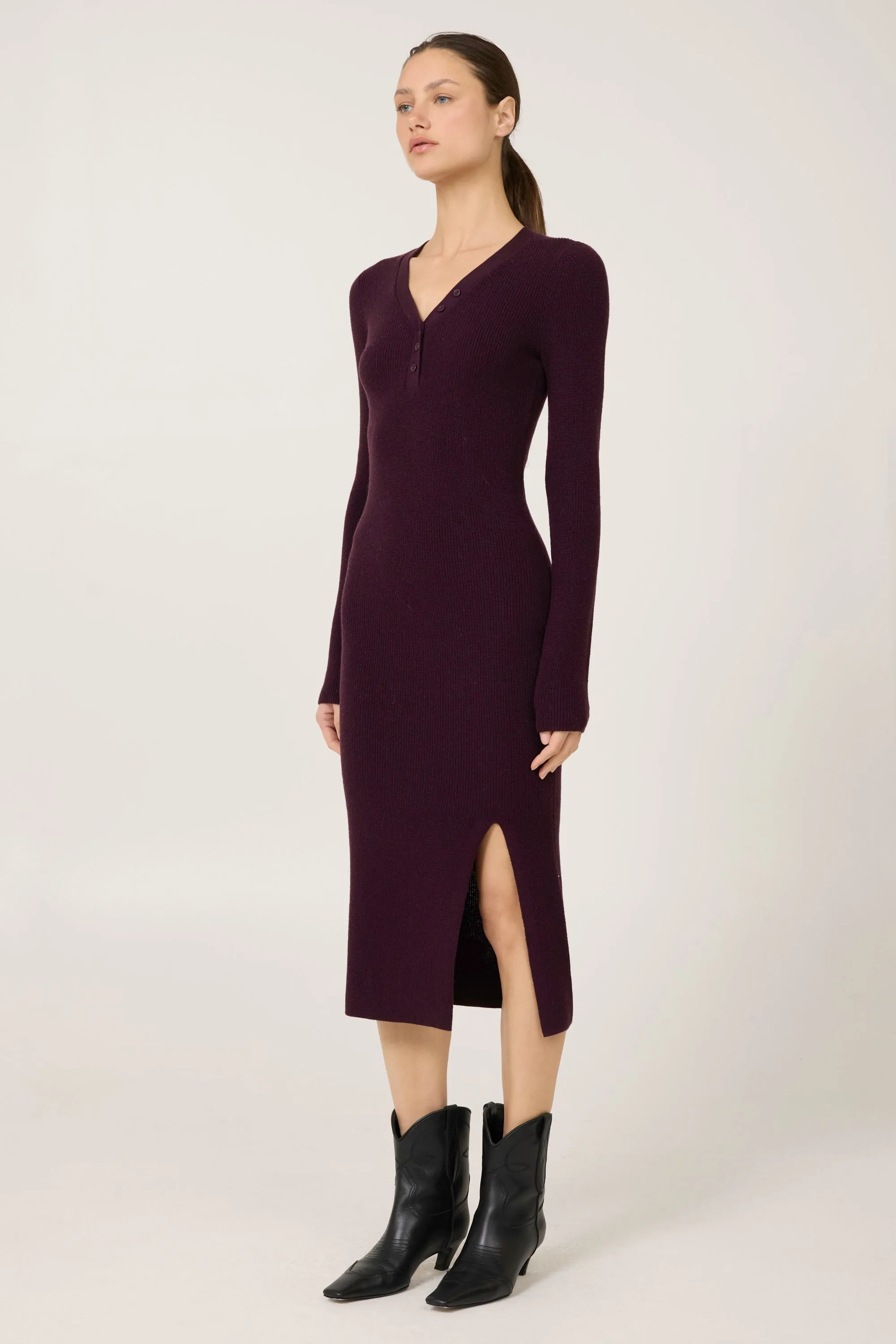 Bristol Merino Dress - Syrah