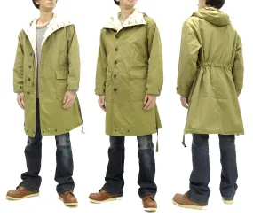 Buzz Rickson Parka Men's WW2 US Army M-42 Military hooded Long Overcoat BR14866 Olive Drab