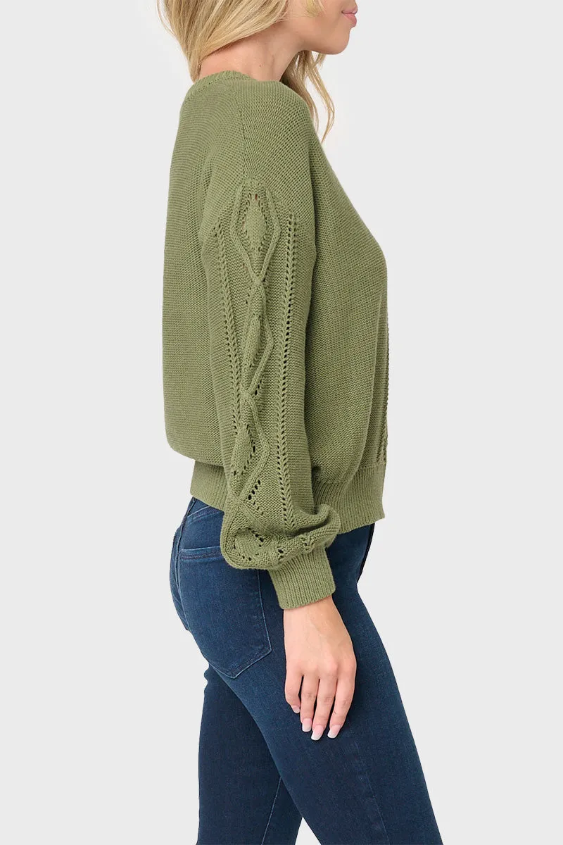 Cable Stitch Long Sleeve Sweater