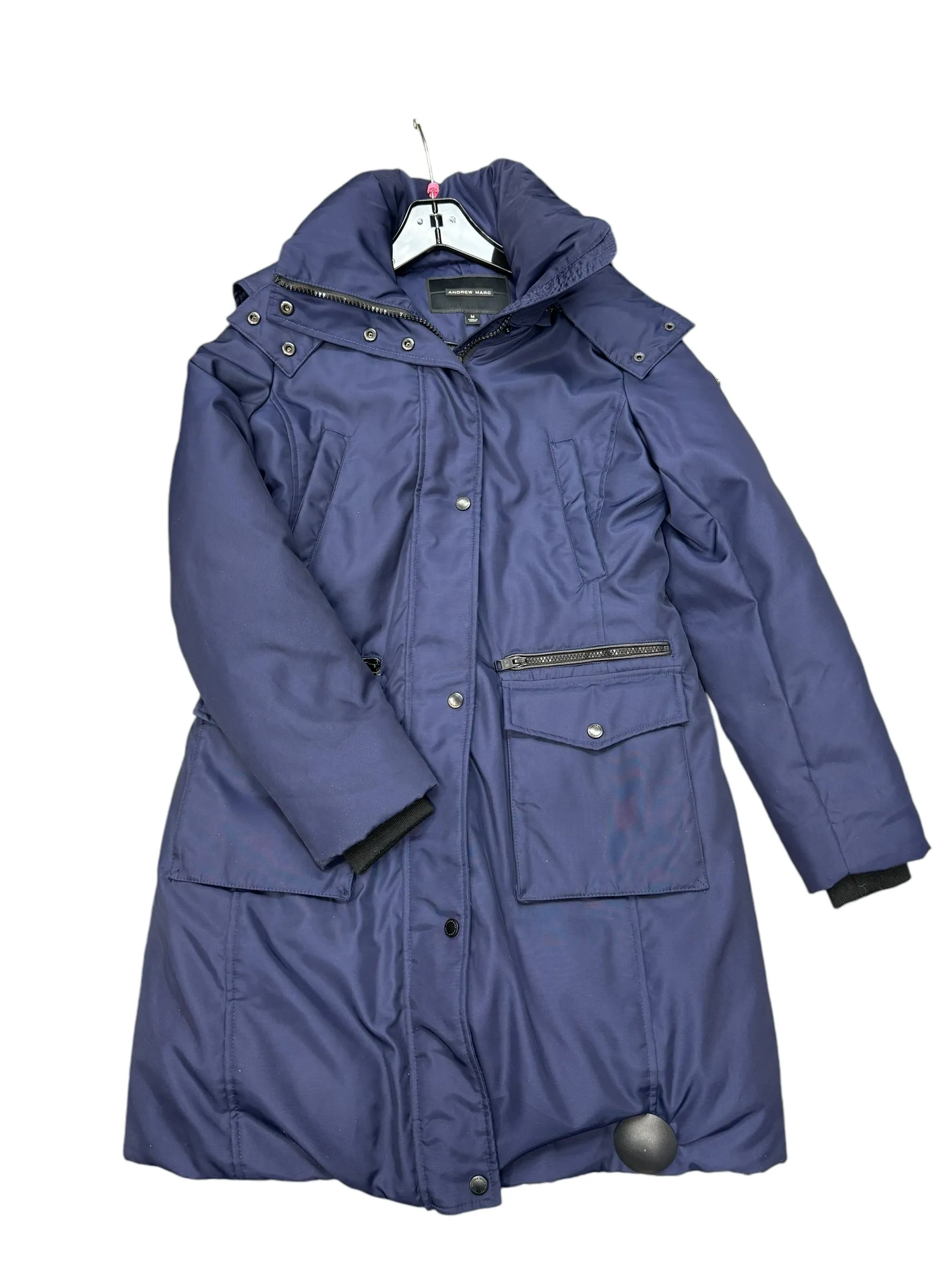 Coat Parka By Andrew Marc In Navy, Size: M