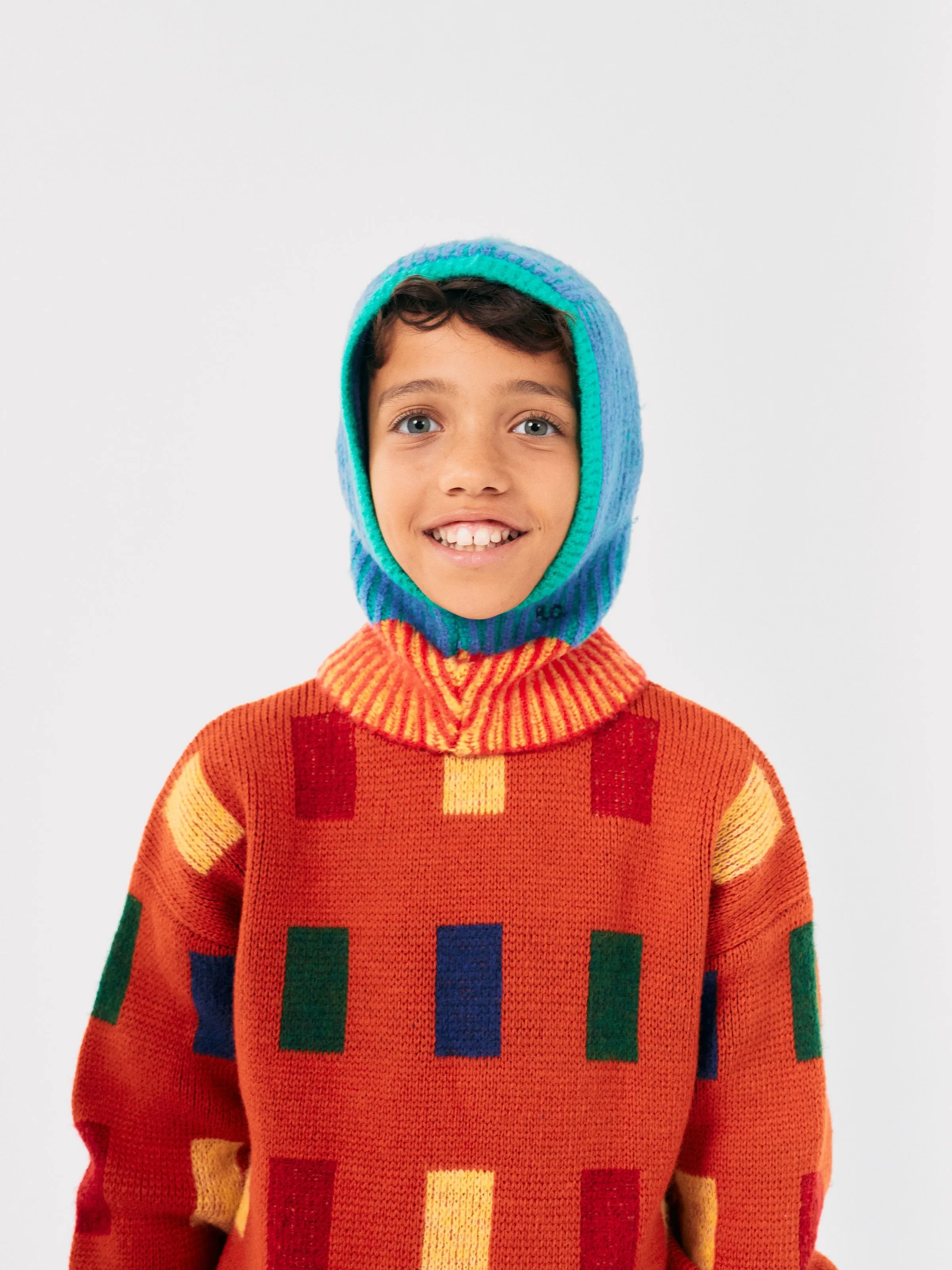 Color Stripes Knitted Balaclava