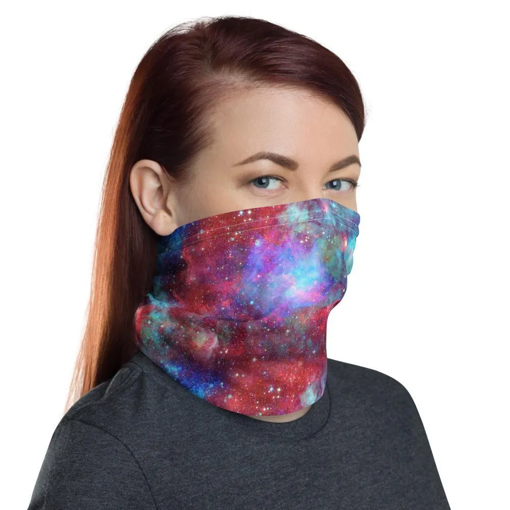 Colored nebula and stars in the universe, Neck Gaiter, Headwear, Headband, Bandana, Balaclava, Beanie, Wristband, Hairband, Hood, Head wrap  - US Fast Shipping