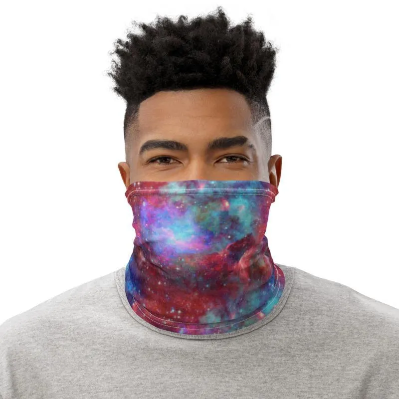 Colored nebula and stars in the universe, Neck Gaiter, Headwear, Headband, Bandana, Balaclava, Beanie, Wristband, Hairband, Hood, Head wrap  - US Fast Shipping