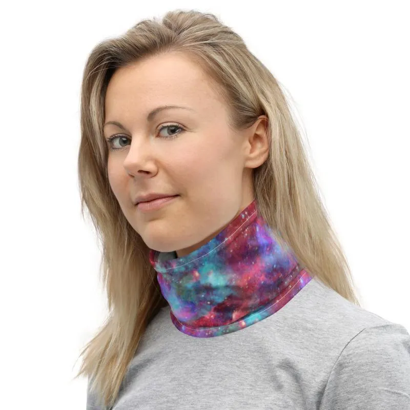 Colored nebula and stars in the universe, Neck Gaiter, Headwear, Headband, Bandana, Balaclava, Beanie, Wristband, Hairband, Hood, Head wrap  - US Fast Shipping