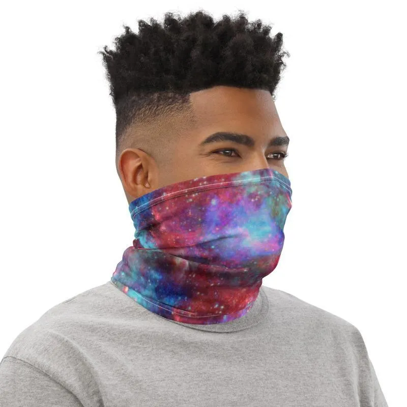 Colored nebula and stars in the universe, Neck Gaiter, Headwear, Headband, Bandana, Balaclava, Beanie, Wristband, Hairband, Hood, Head wrap  - US Fast Shipping