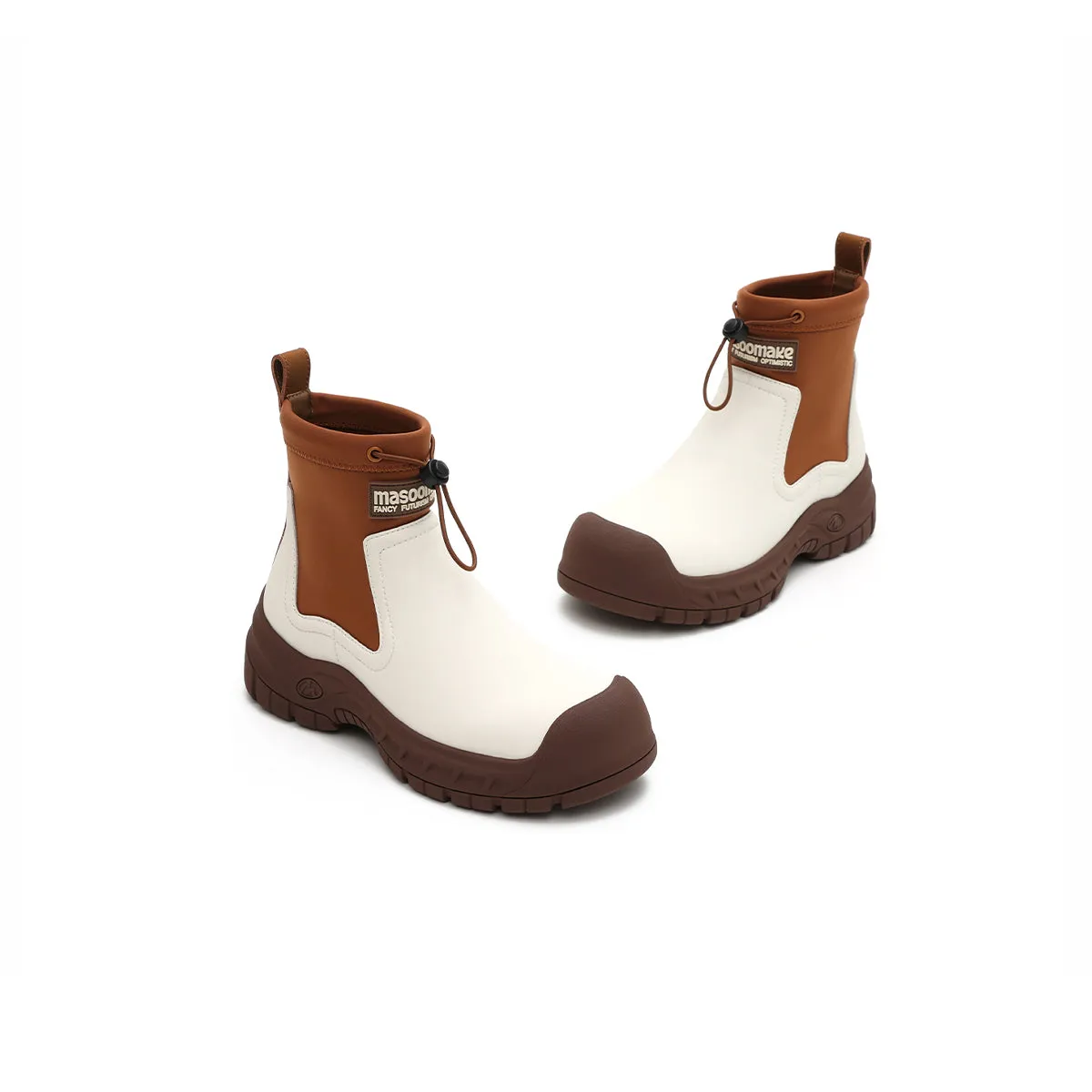 Cute Chunky Platform Chelsea Ankle Boots in British Style