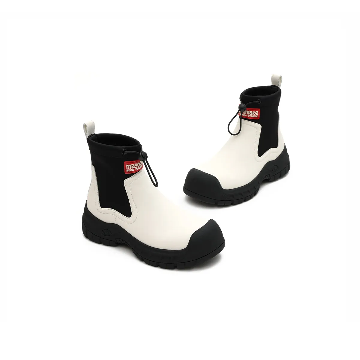 Cute Chunky Platform Chelsea Ankle Boots in British Style