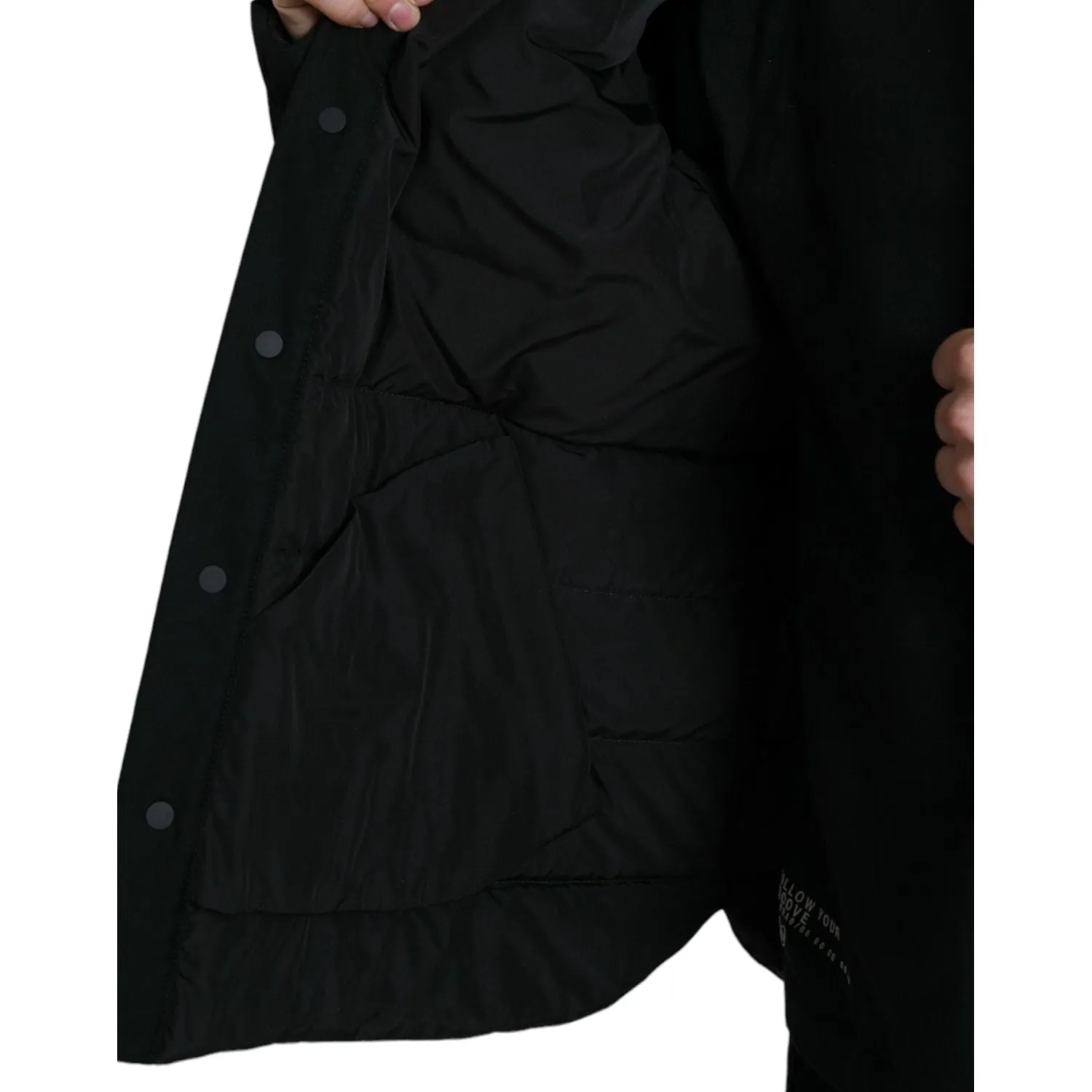 Dolce & Gabbana Elegant Black Padded Parka Jacket