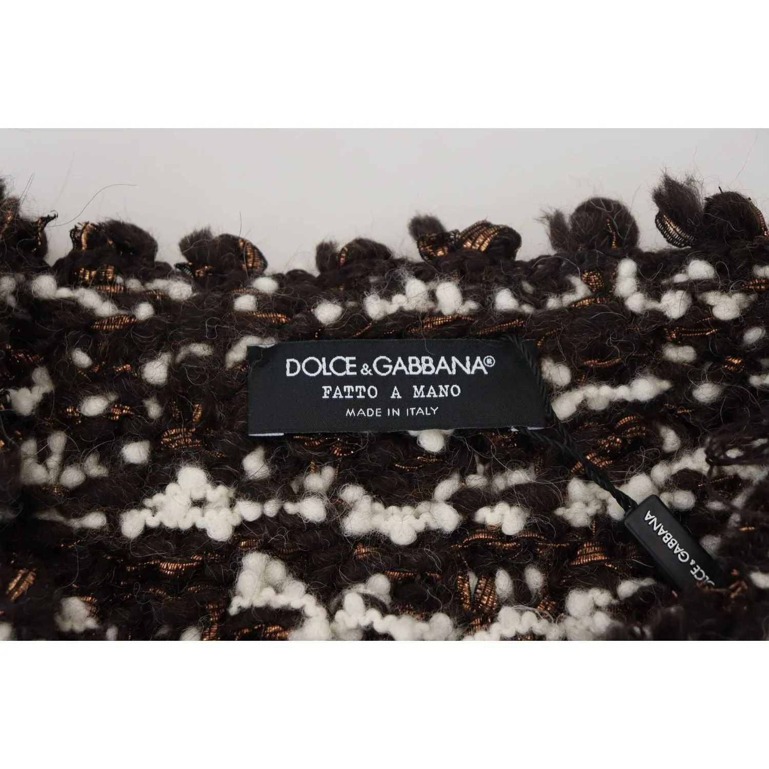 Dolce & Gabbana Elegant Bronze Knit Pullover Sweater