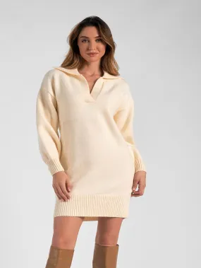 Elan Sweater Dress - White