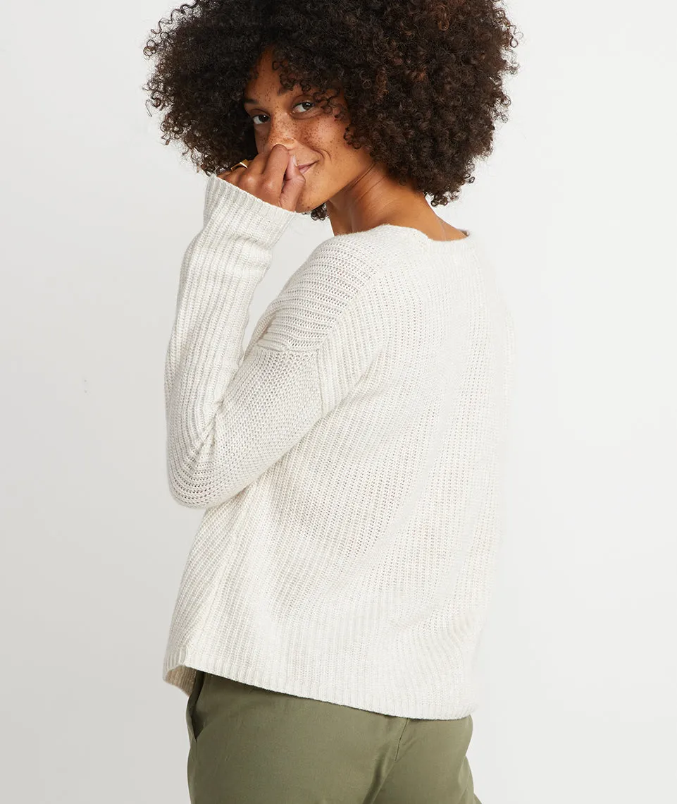 Elisa Pullover in Winter White Heather