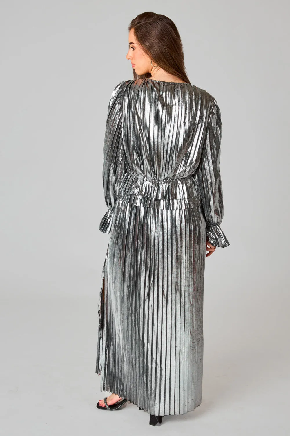 Evie Metallic Maxi Dress - Disco Ball