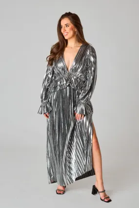 Evie Metallic Maxi Dress - Disco Ball