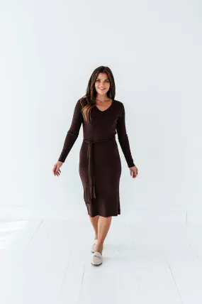 Fawn Knit Dress in Cacao