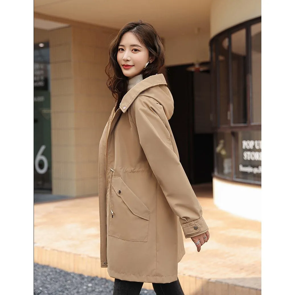 Fleece-Lined Faux Fur Collar Detachable Hooded Parka