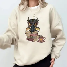 Fourth Wing Dragon Printed Sweatshirt Women Fantasy Book