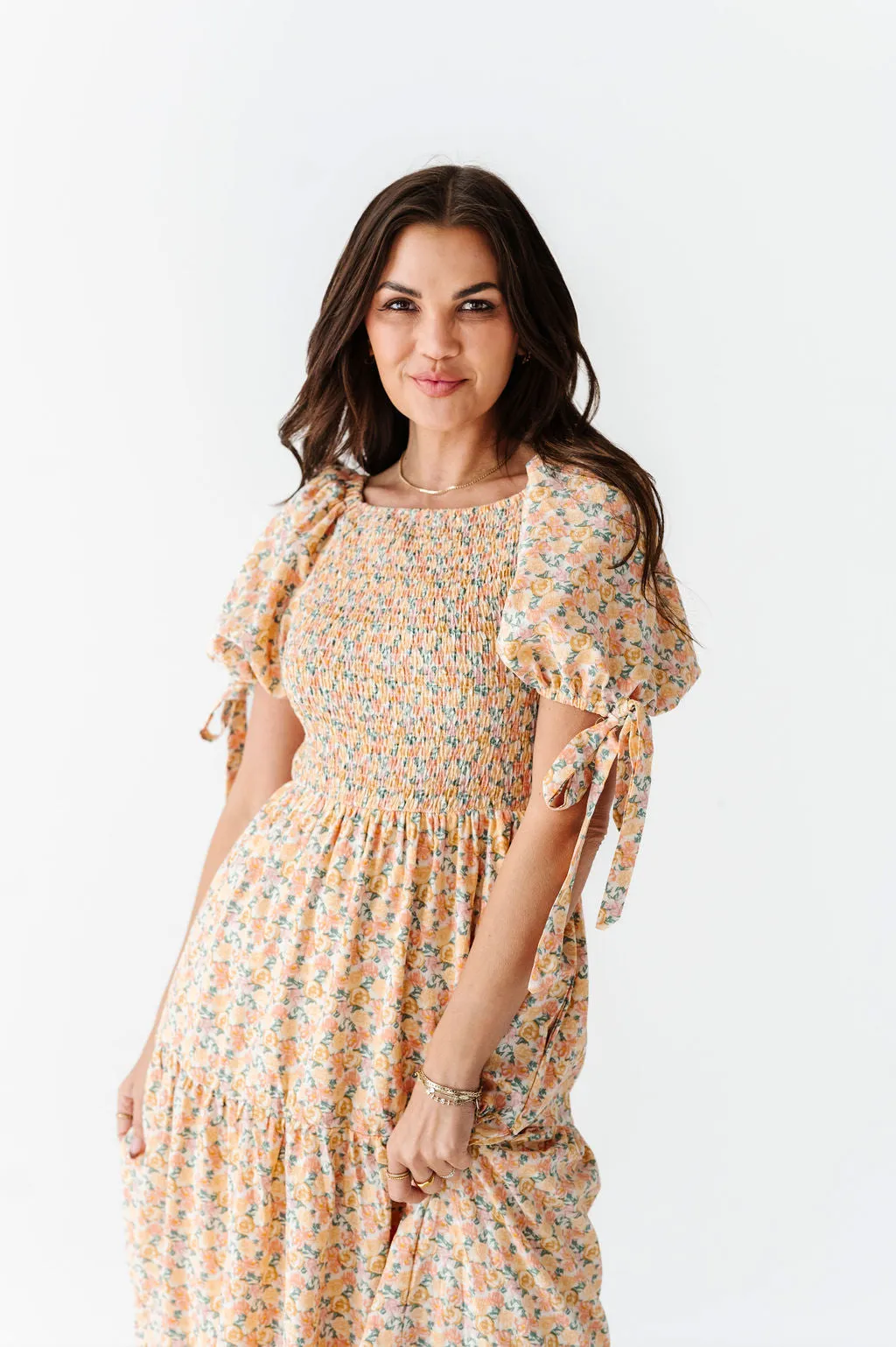 Gemma Smocked Floral Dress