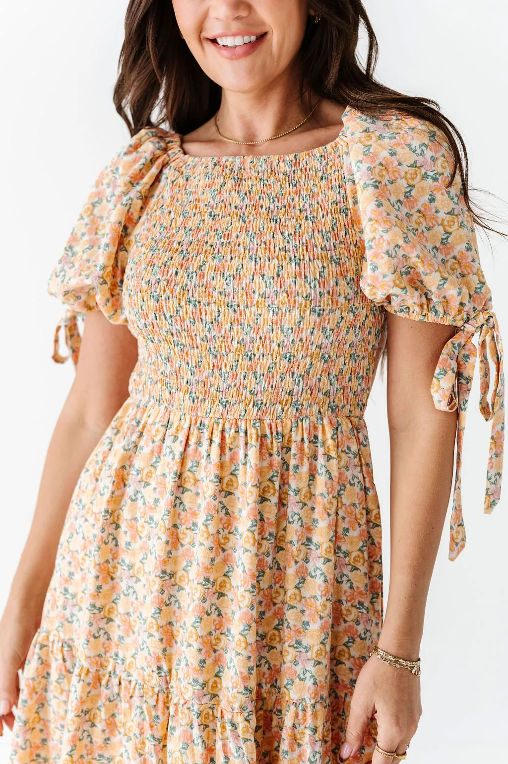 Gemma Smocked Floral Dress