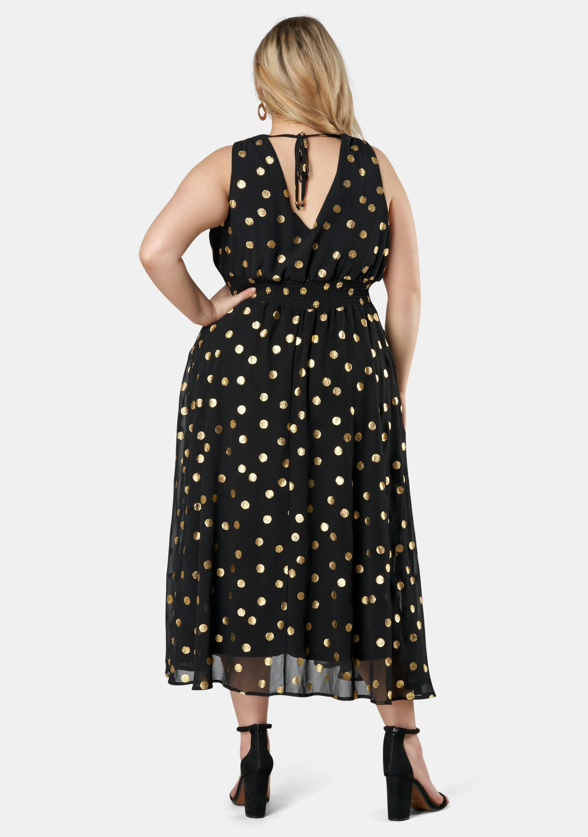 Gift Of Gold Spot Maxi Dress