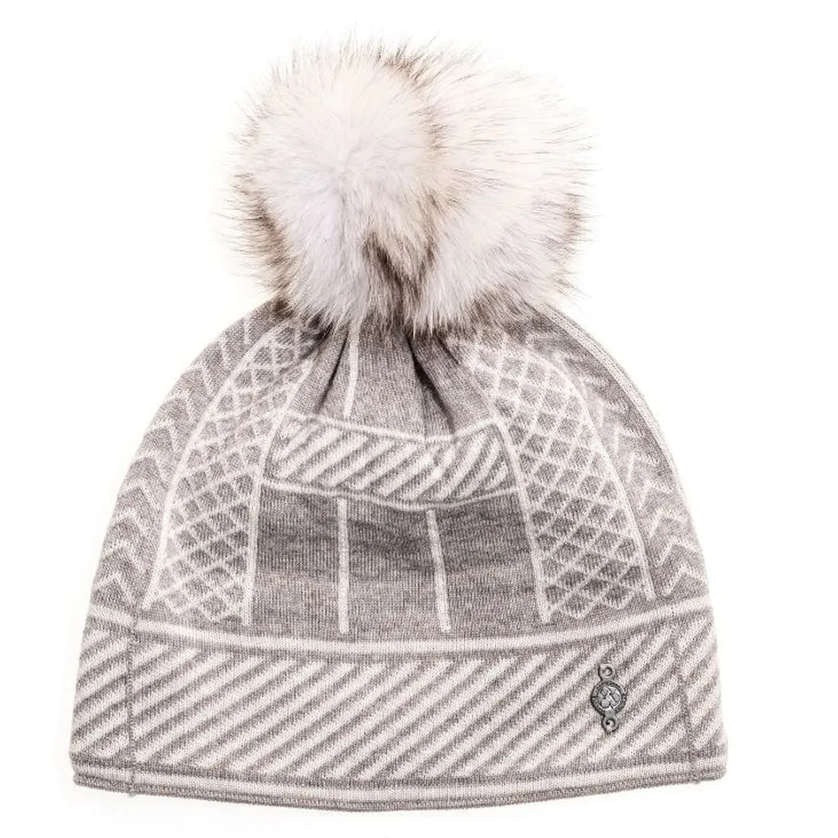 Harricana Barrie Jacquard Beanie w/ Fur Pom 2023