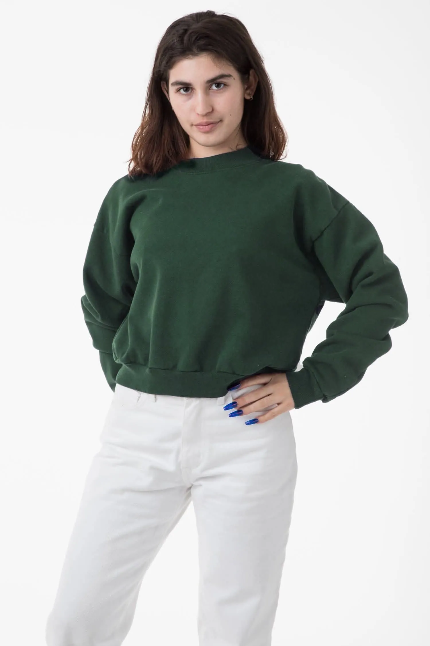 HF06 - Heavy Fleece Cropped Mock Neck Pullover (Garment Dye 2)