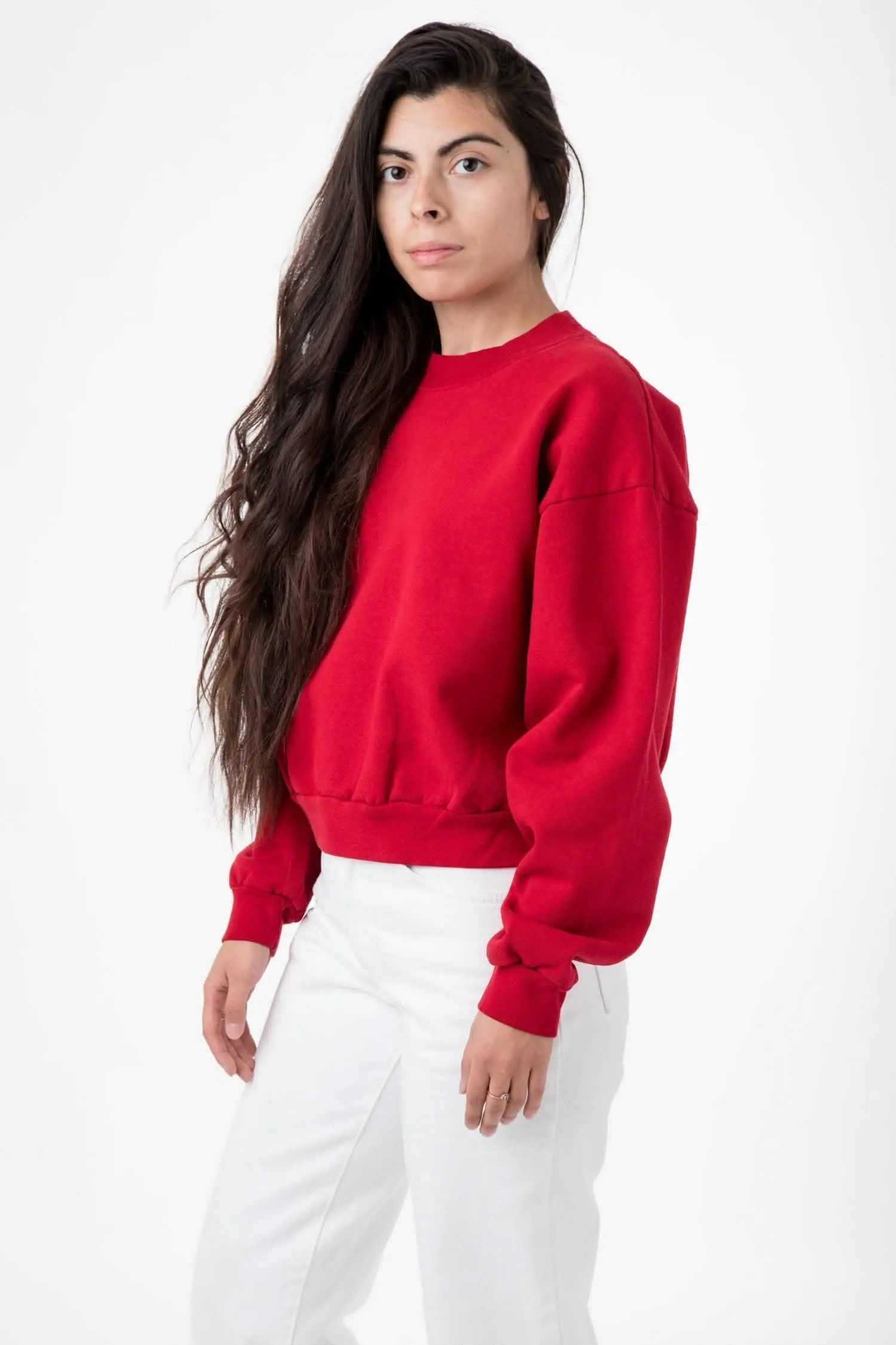 HF06 - Heavy Fleece Cropped Mock Neck Pullover (Garment Dye 2)