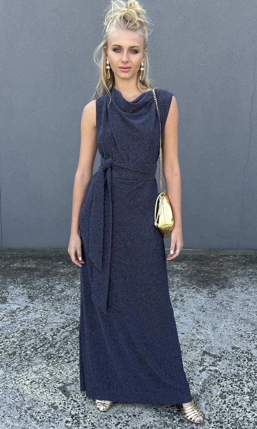 HOSS Cowl Maxi Dress - Midnight Blue