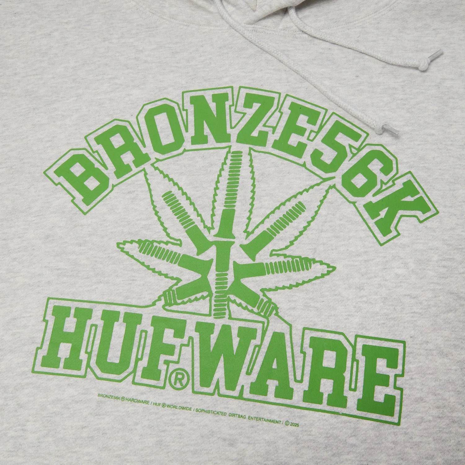 Huf x Bronze Plantware Pullover Hoodie Ash