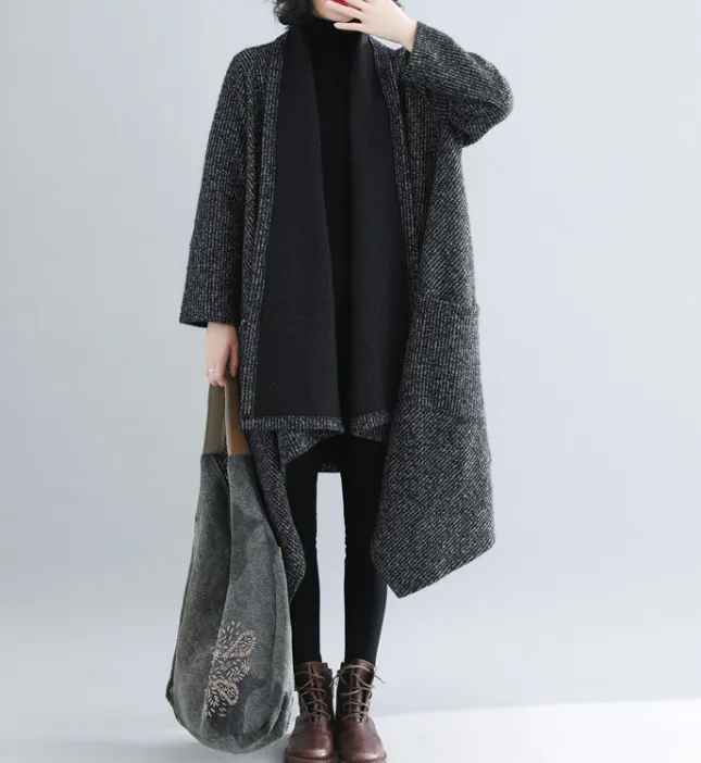 Irregular Women Casual Cloak Plus Size Fall Coat Jacket JT200945