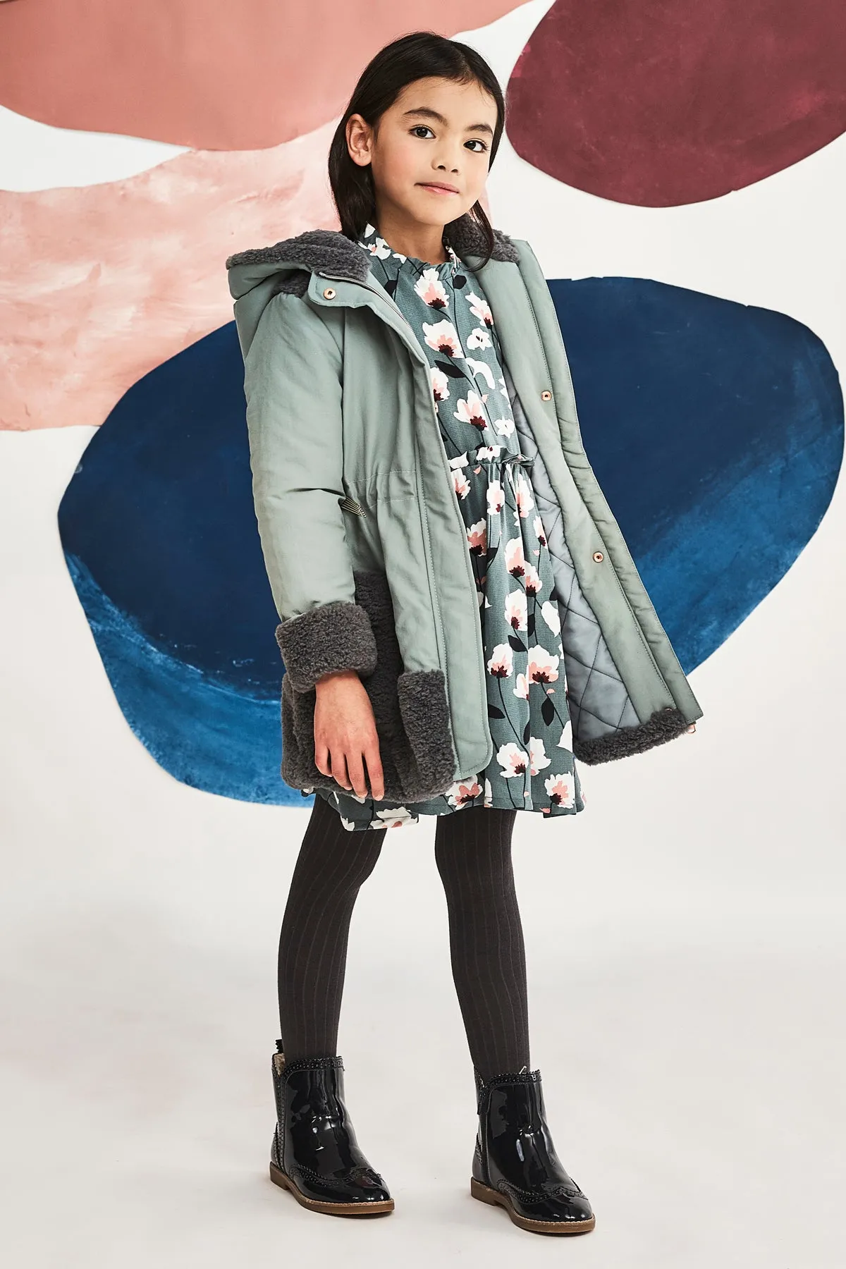 Jean Bourget Lagoon Blue Girls Parka