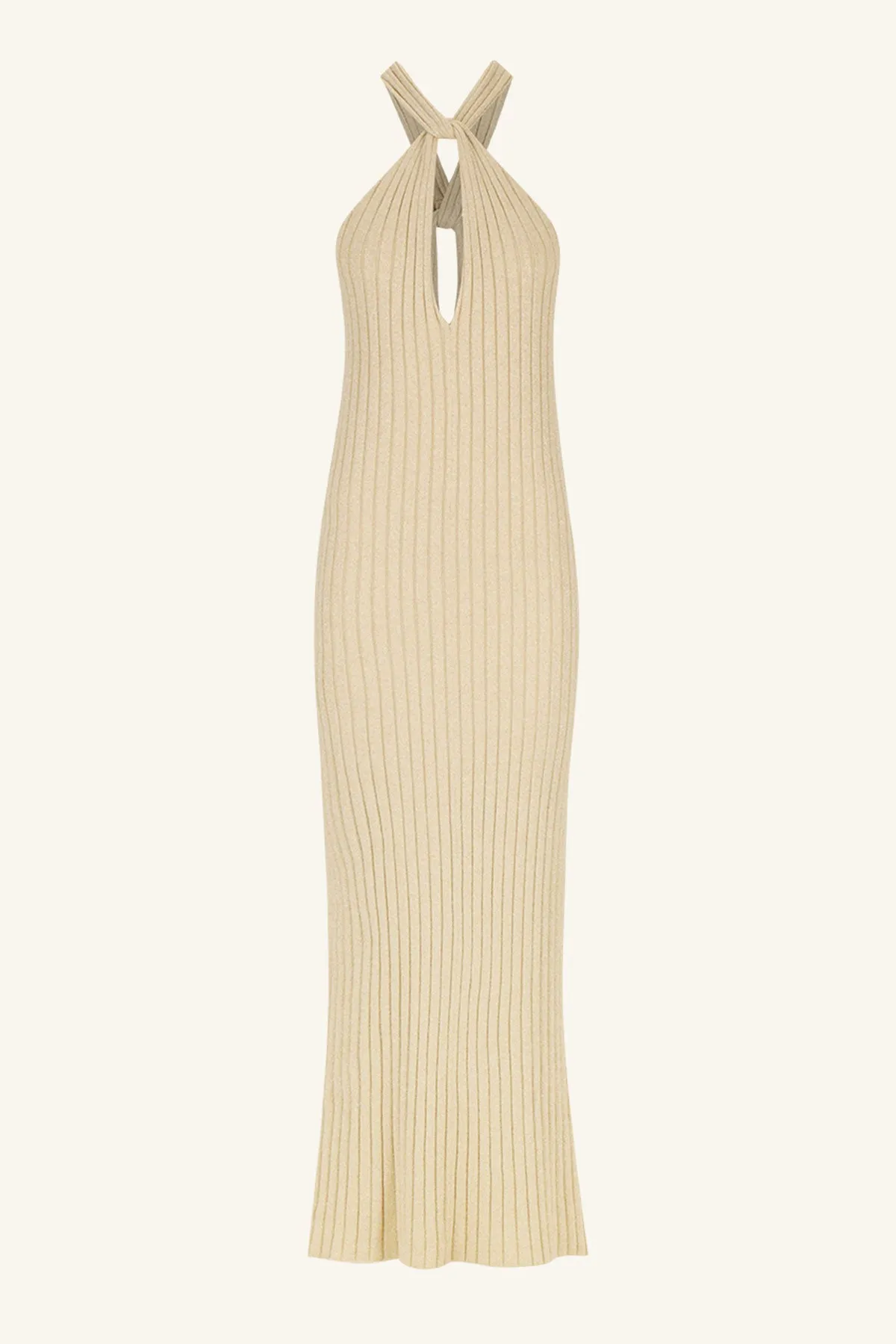 LIVIA HALTER MAXI DRESS - CHAMPAGNE