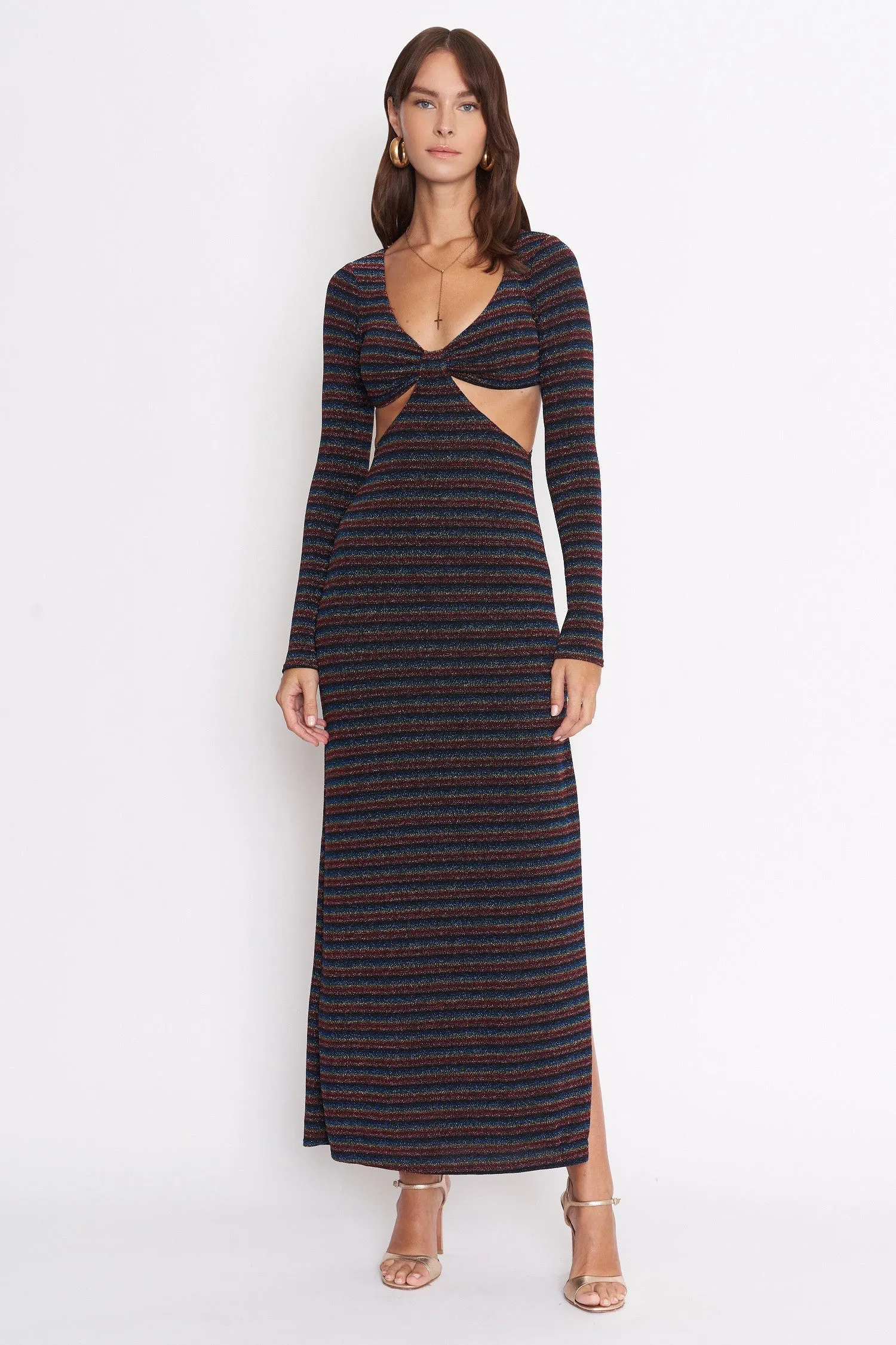 Maxley Metallic Maxi Dress