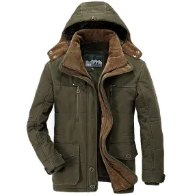 Men's Winter Parka Coat with Inner Fleece