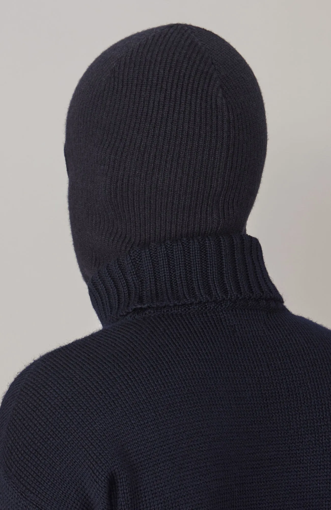 Merino Cashmere Fisherman Rib Balaclava