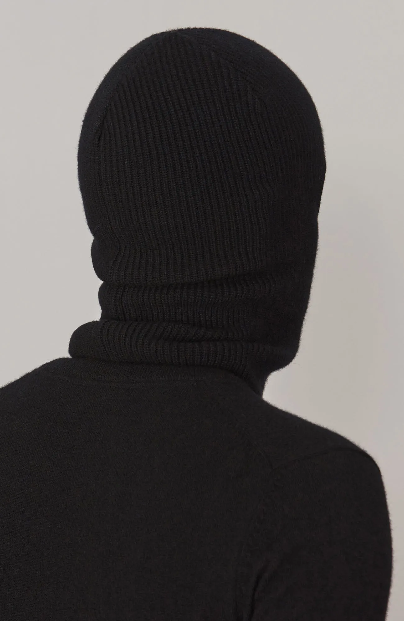 Merino Cashmere Fisherman Rib Balaclava