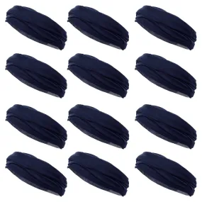 Navy Neck Gaiter Headbands - 12 Pack