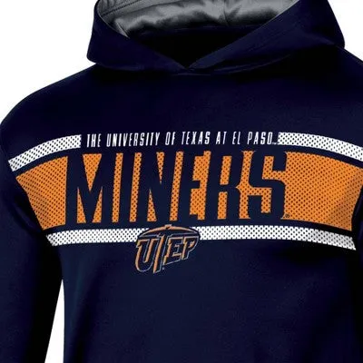 New - NCAA UTEP Miners Boys' Poly Hooded Sweatshirt Lightweight Team Graphic, S