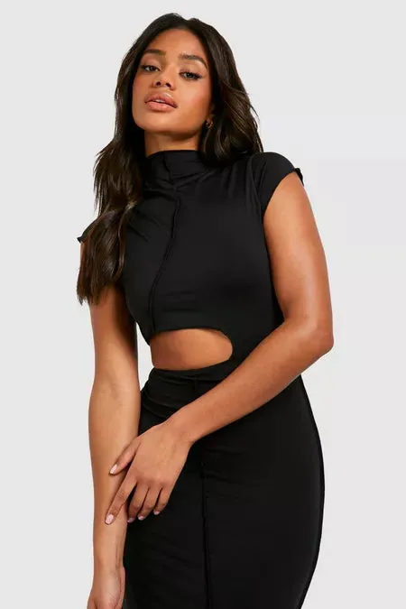 Nova Exposed Seam Cut-Out Maxi Dress