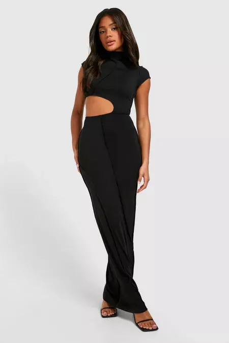 Nova Exposed Seam Cut-Out Maxi Dress