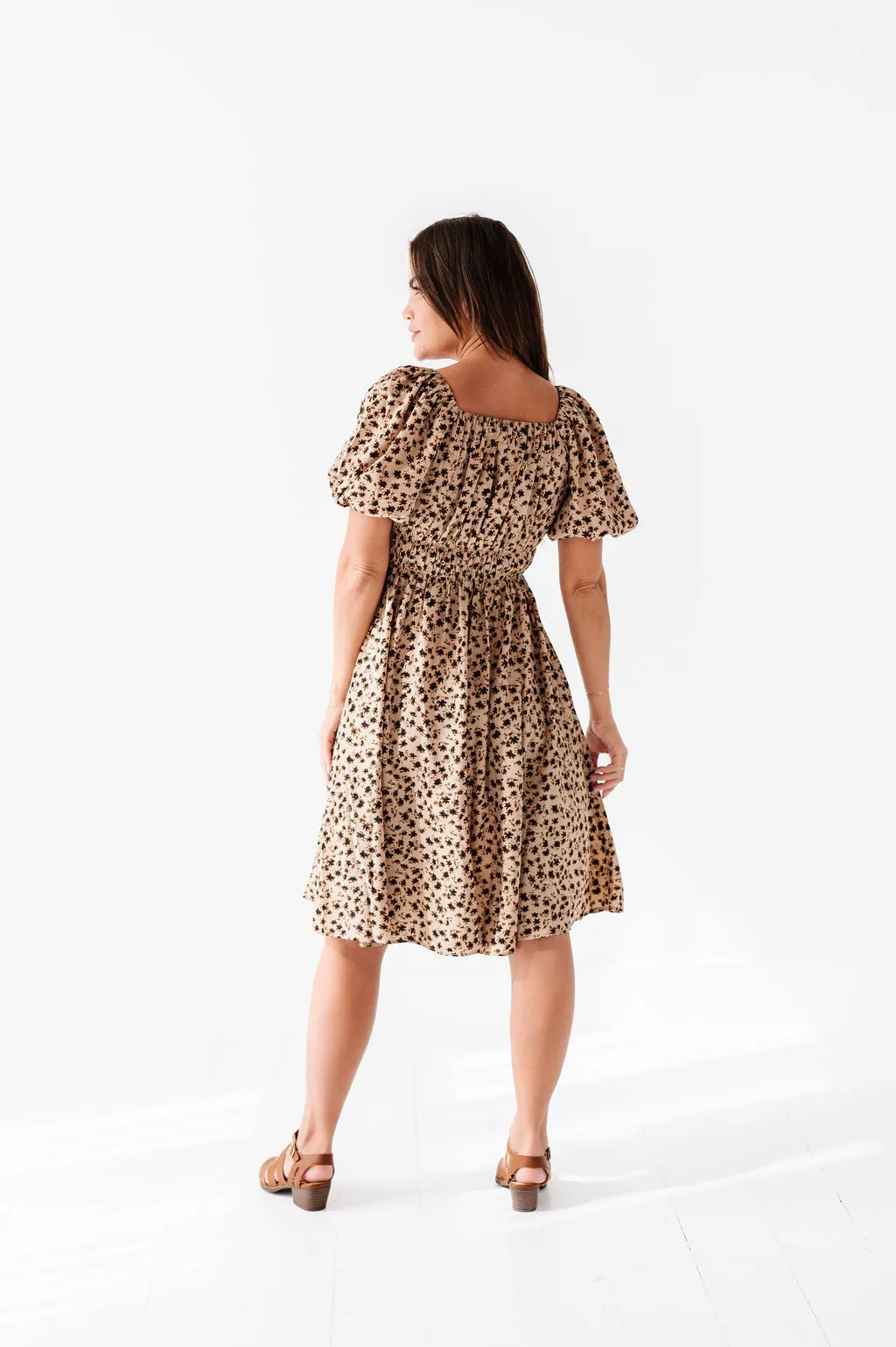 Oaklynn Dress in Brown Multi