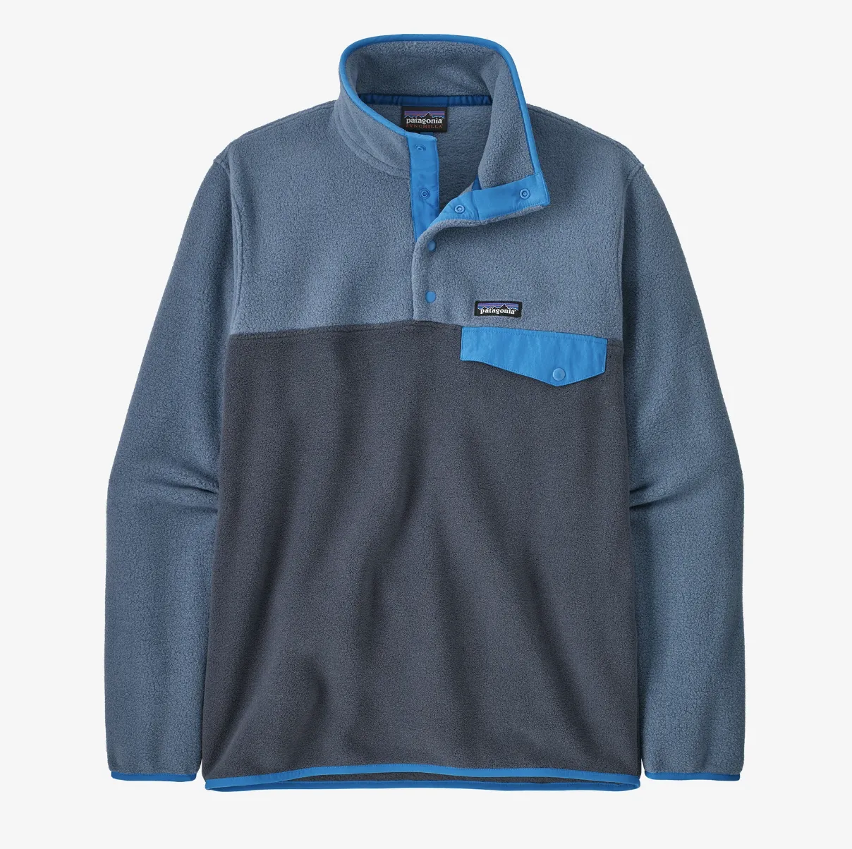 Patagonia Mens Lightweight Synchilla Snap-T Pullover Smolder Blue